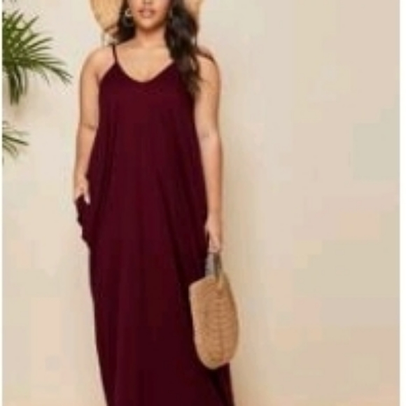 SHEIN Dresses & Skirts - Beautiful NWOT 1XL red maxi dress with pockets from SHEIN